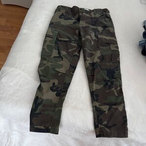 Re/Done Green Camouflage Pants